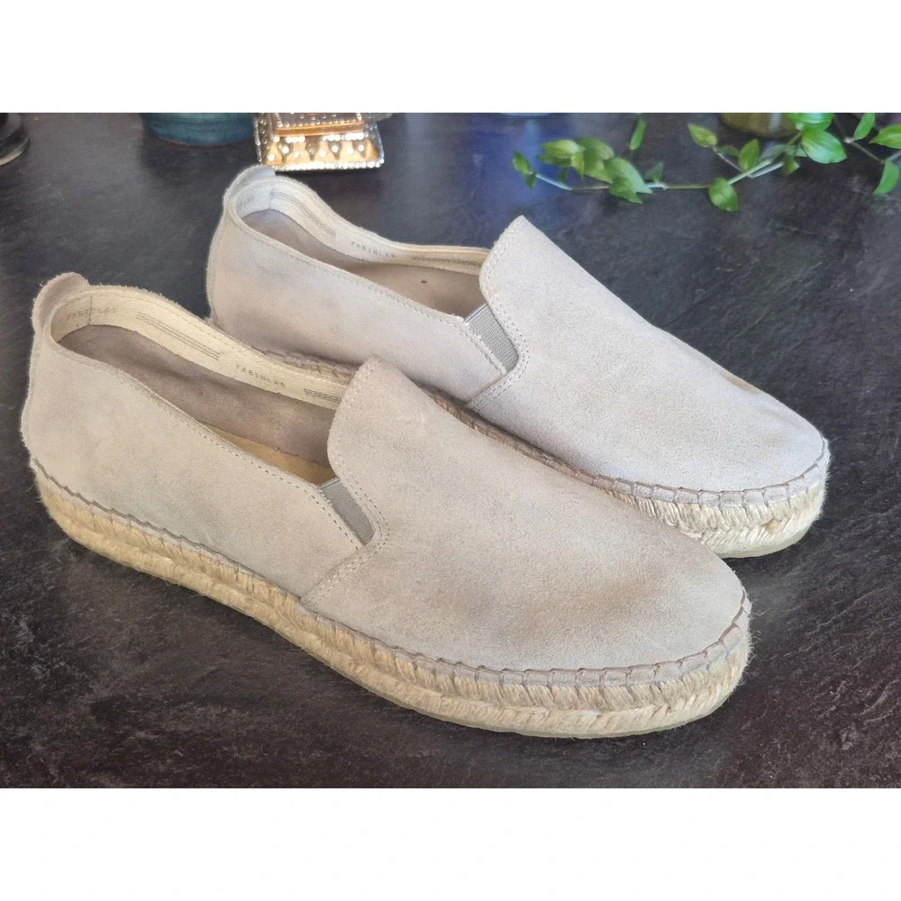 Fabiolas Womens 9 9.5 EU 40 Suede Leather Espadrille Slip On Loafers Spain Shoes